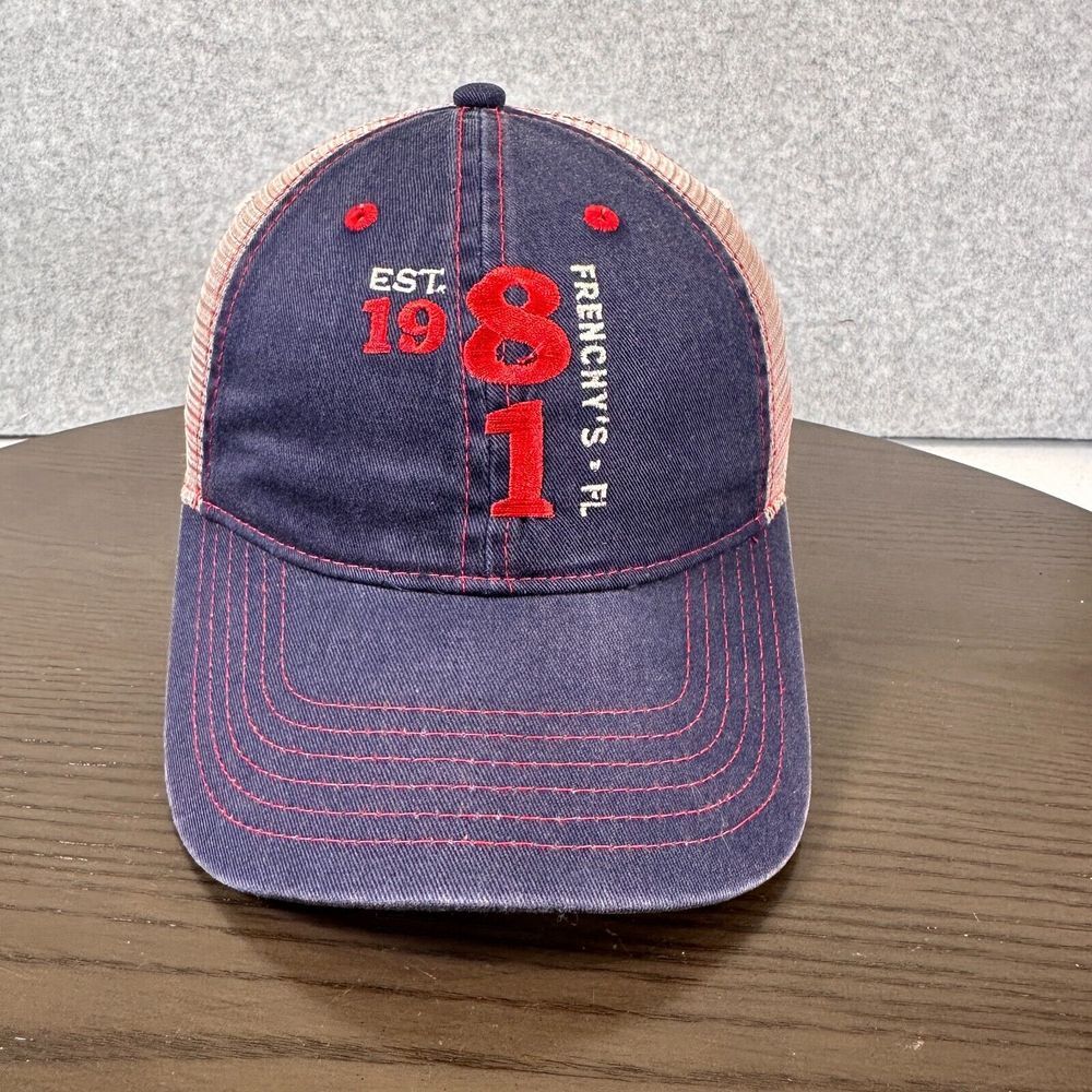 Frenchy's Restaurant Florida Est 1981 Baseball Cap Hat Blue Mesh Back Adjustable